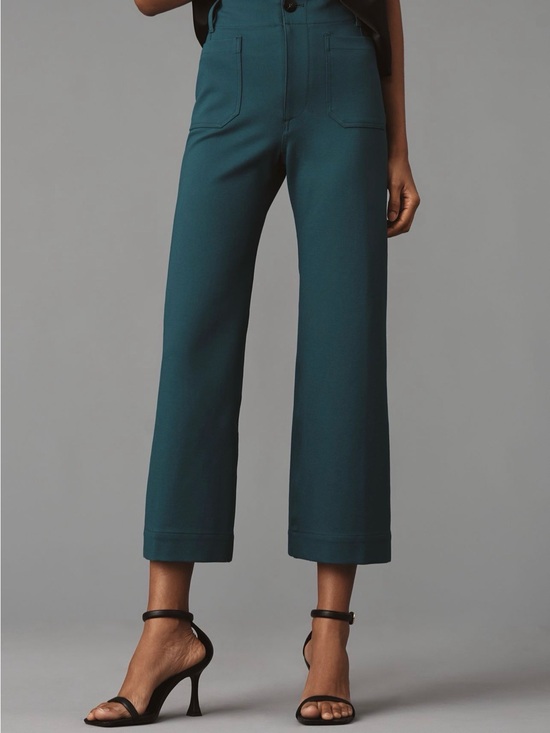 Maeve Pants - Anthropologie Maeve Colette Ponte Crop Wide Leg Pants